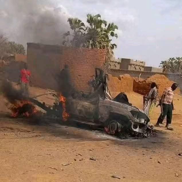 تم الصيد بنجاح مسيرات الصياد تستهدف اللواء خلا/ (مهدي الامين كبه) في مدينة الدبيبات ..    هو وعربته وكل حراسته.